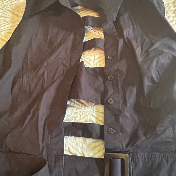 Finley Espresso Button-Up best back slits large - Picture 2 of 4